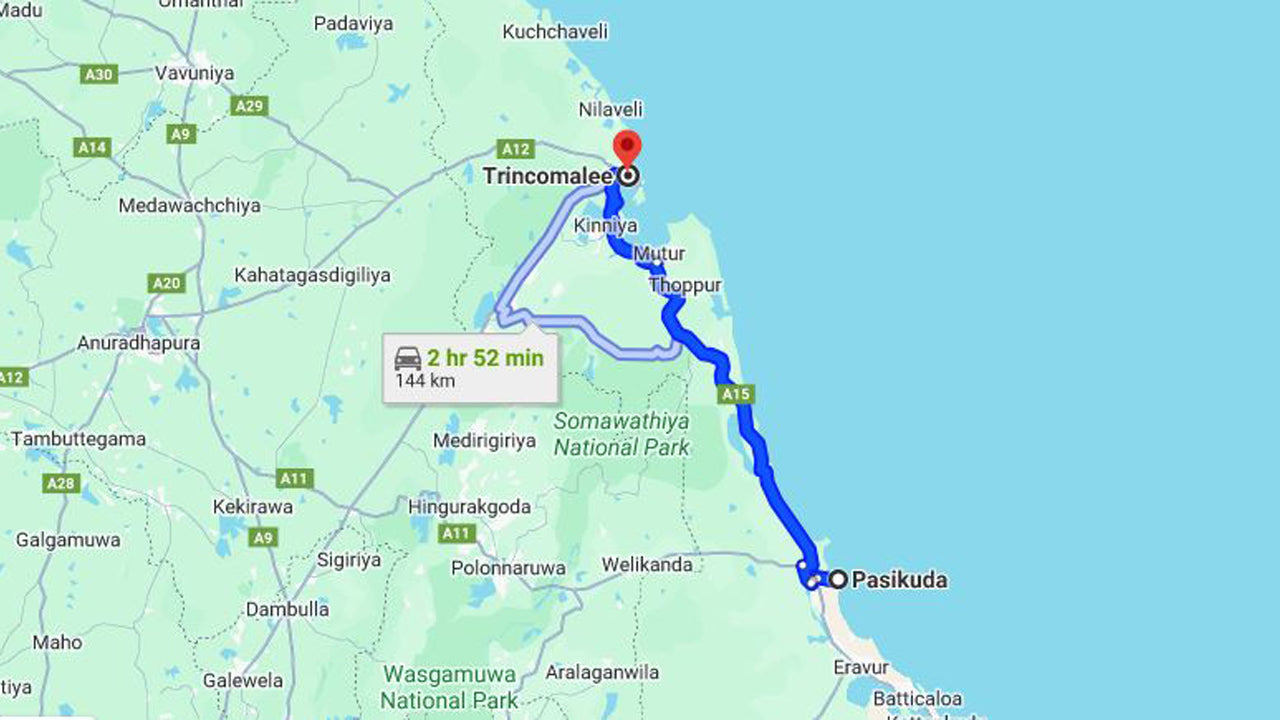 Transferencia Privada de Pasikuda a Trincomalee