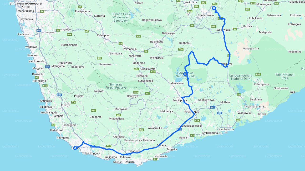 Tour privado de Galle a Ella con Udawalawe Safari