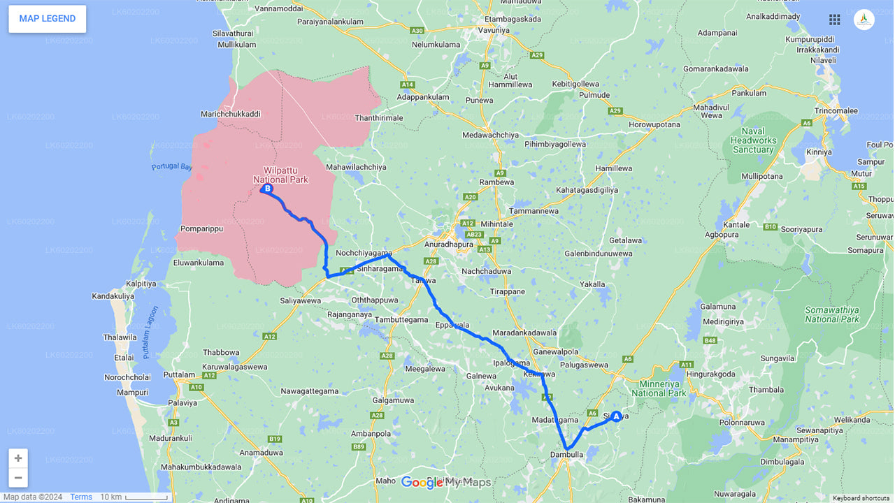 Safari en el Parque Nacional Wilpattu desde Sigiriya