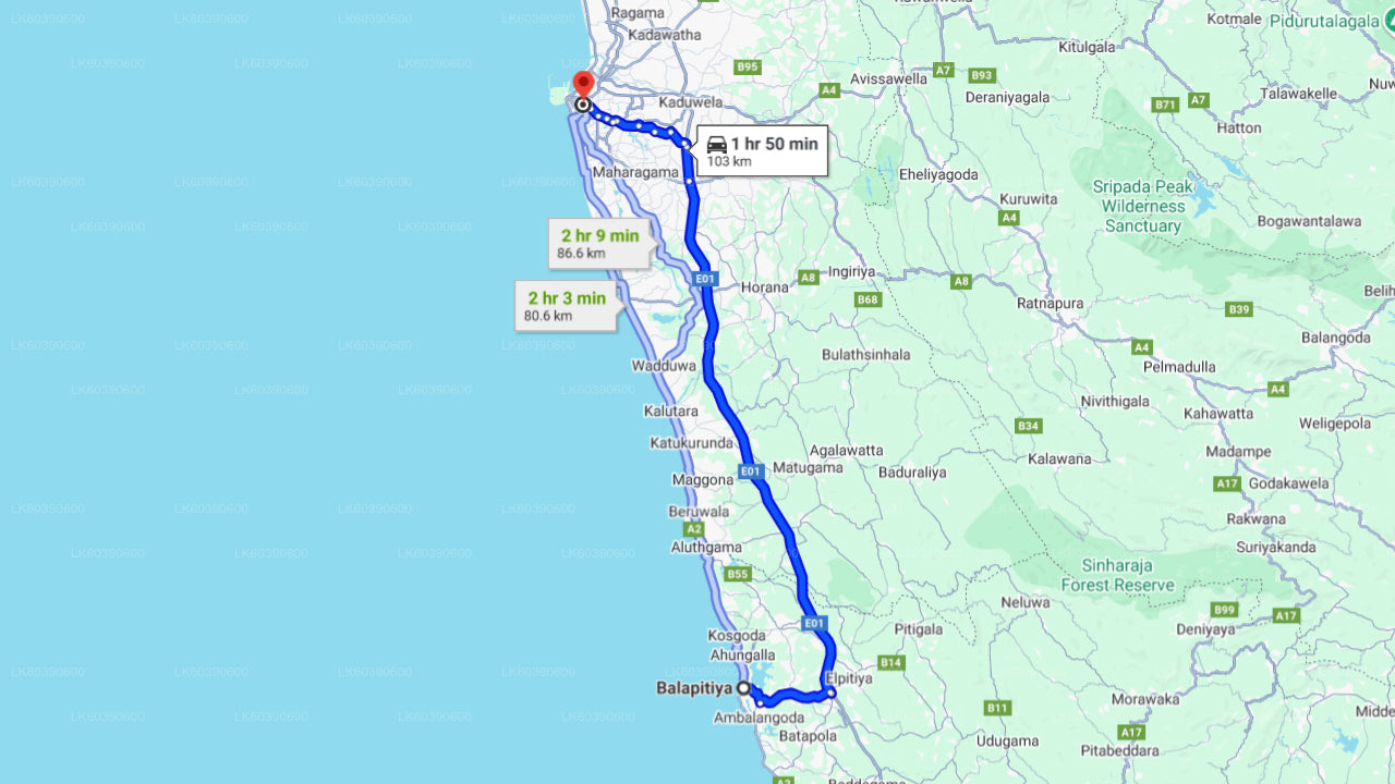 Recorrido por la ciudad de Colombo desde Balapitiya