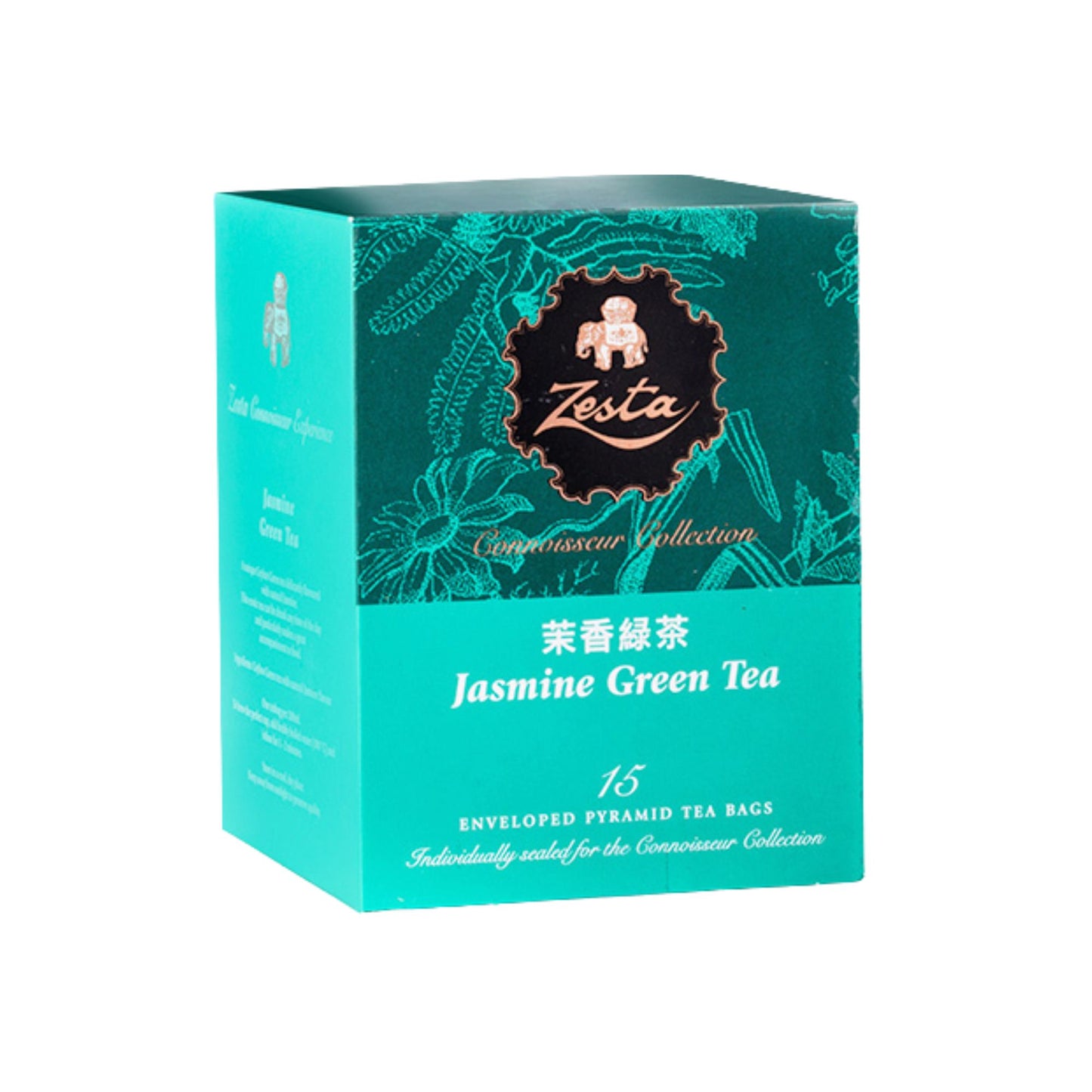 Té verde de jazmín Zesta, 15 bolsitas de té en forma de pirámide (30 g)