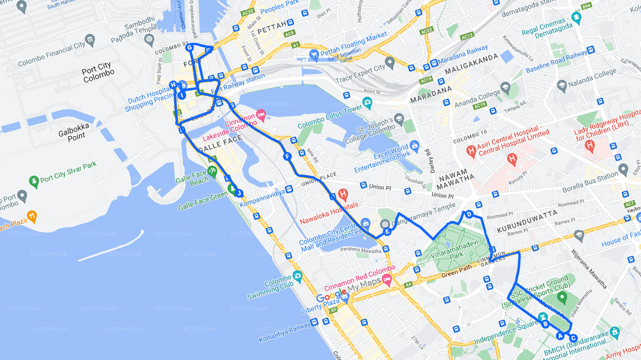 Ciclismo matutino desde Colombo