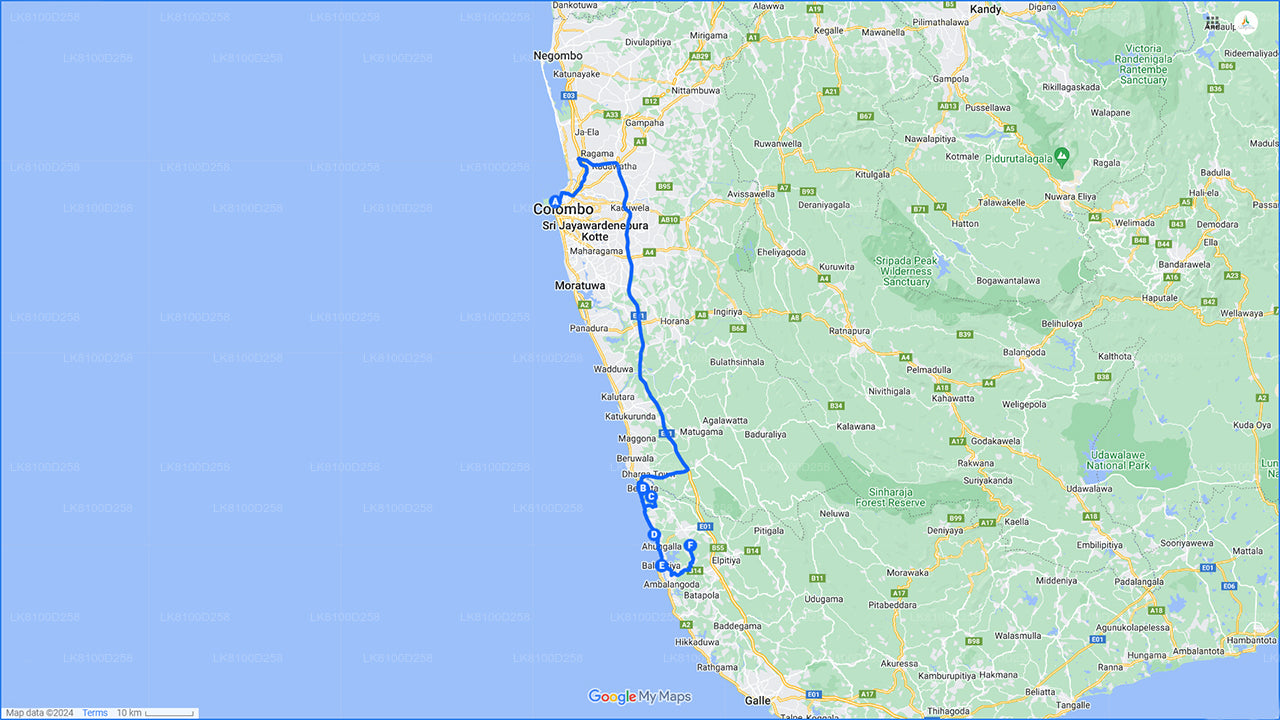 Excursión a la ciudad de Bentota desde el puerto de Colombo