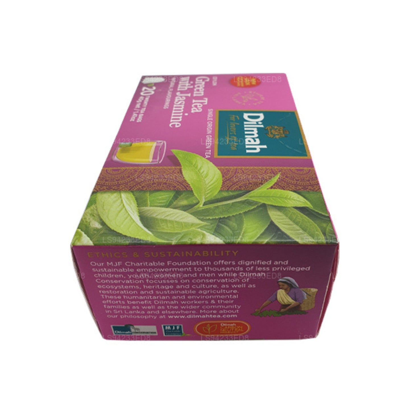 Té verde de Ceilán Dilmah con jazmín (40 g) 20 bolsitas de té