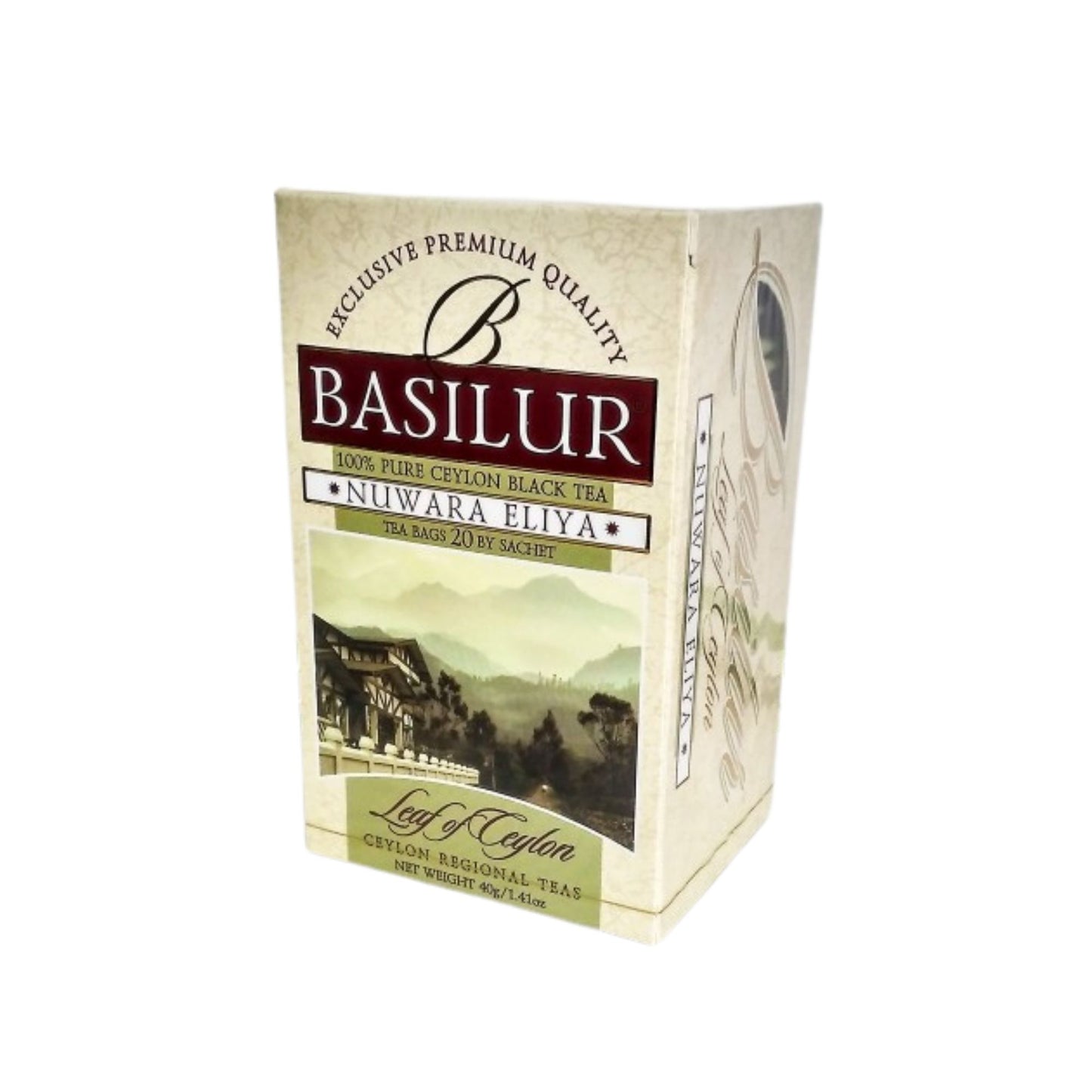 Basilur Leaf Of Ceylon "Nuwara Eliya" Pure Black Tea (40g) 20 Tea Bags