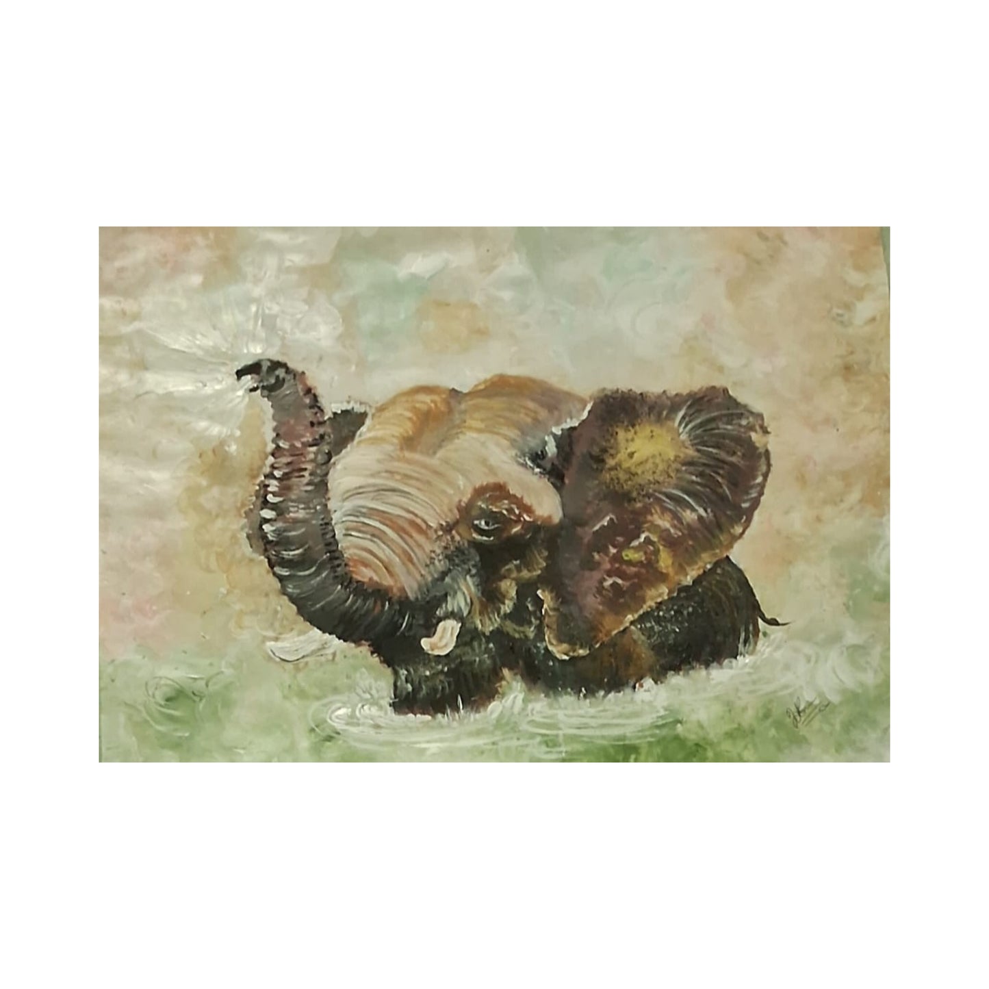 Lakpura® Arte de pared de elefante bebé