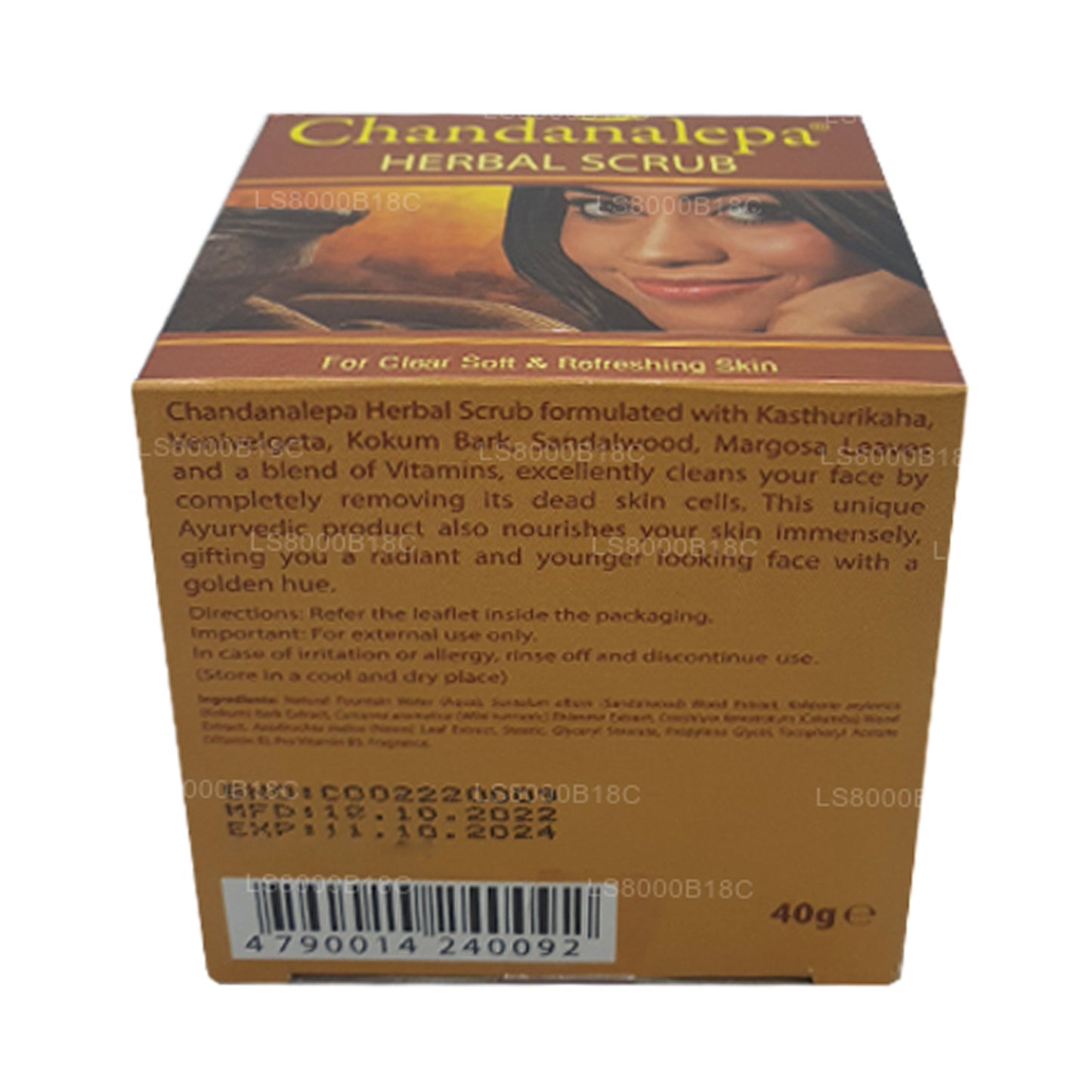 Exfoliante a base de hierbas Chandanalepa (20 g)