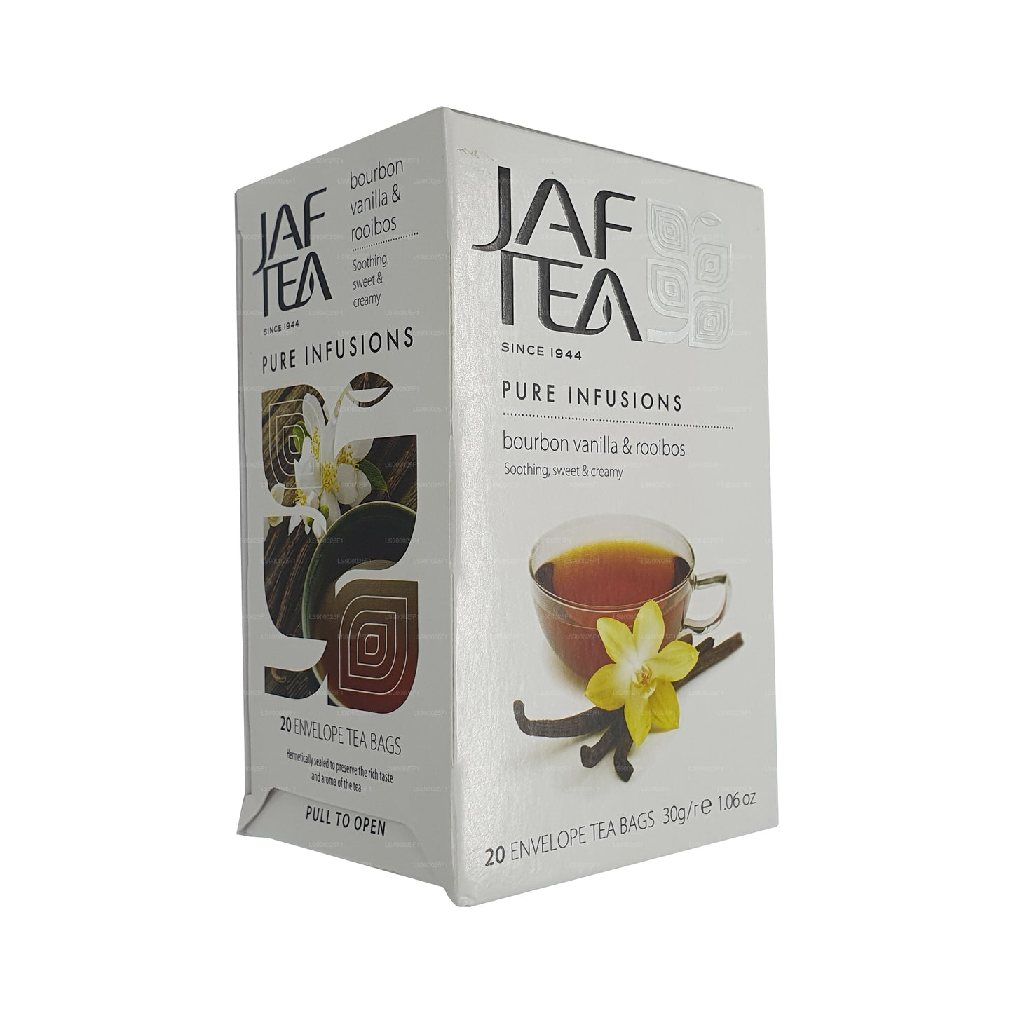 Jaf Tea Pure Infusions Collection Bourbon Vanilla Rooibos (30 g) 20 bolsitas de té