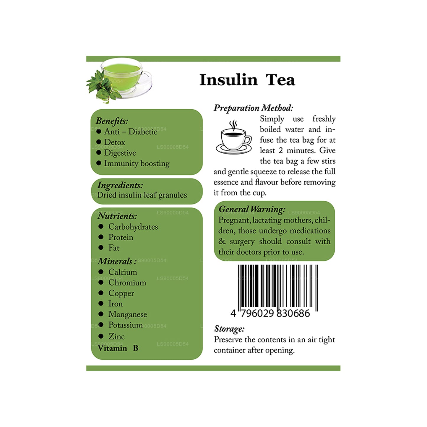 Té de insulina Lifetone (40 g)