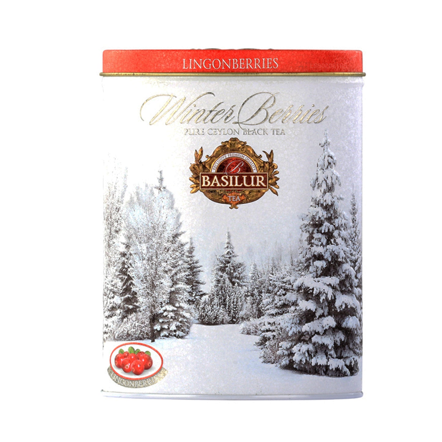 Lata «Arándanos rojos» de Basilur Winter Bayes (100 g)