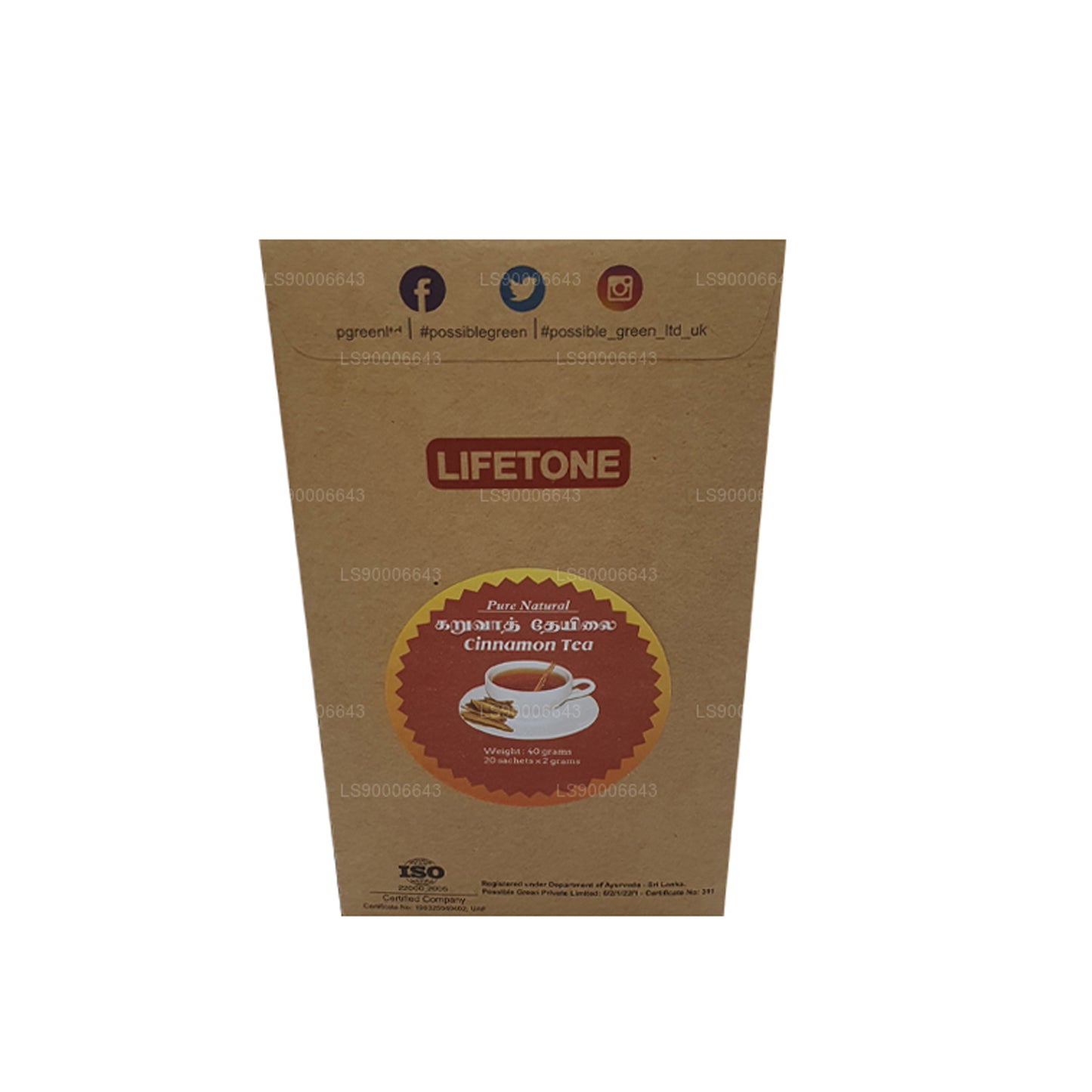 Té de canela Lifetone (40 g)