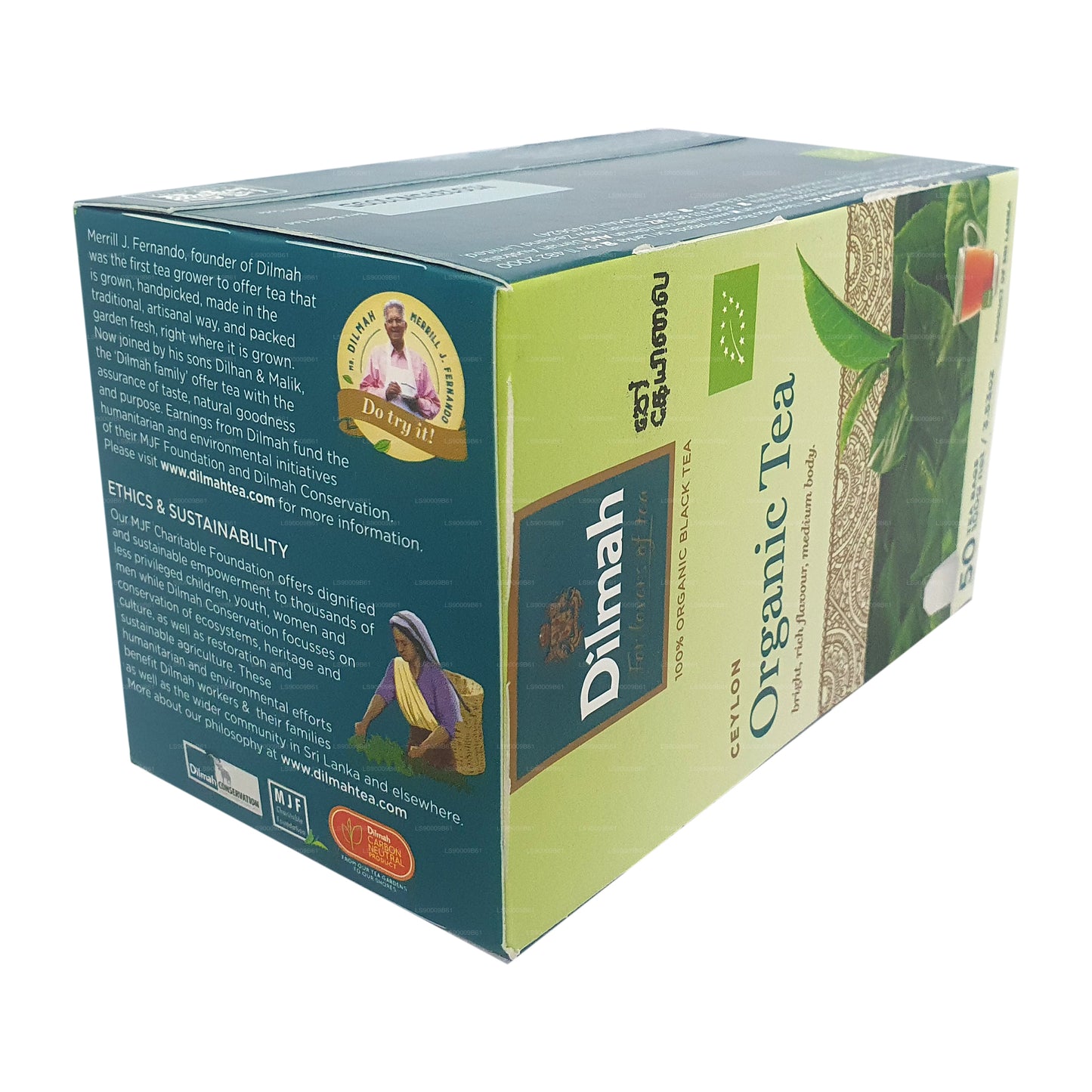 Té orgánico Dilmah (100 g) 50 bolsitas de té