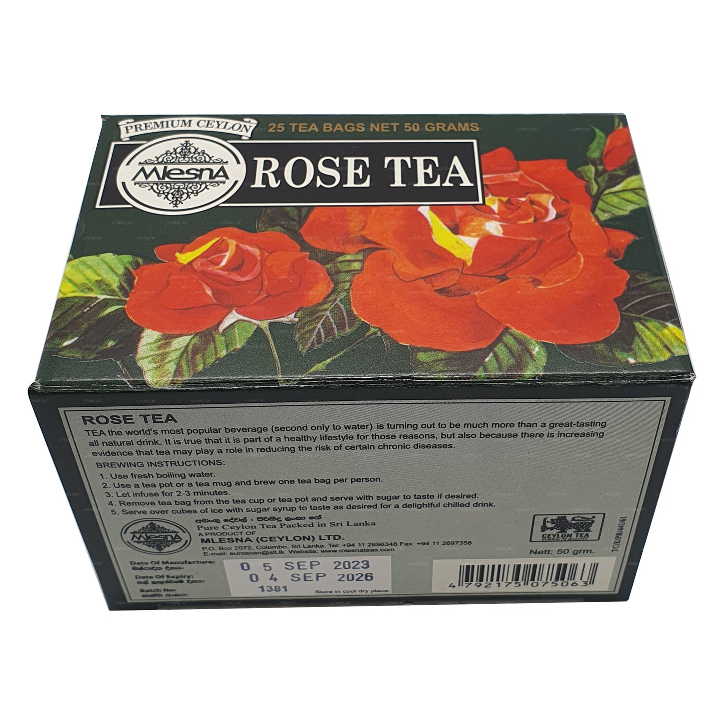 Té de rosas Mlesna (50 g) 25 bolsitas de té