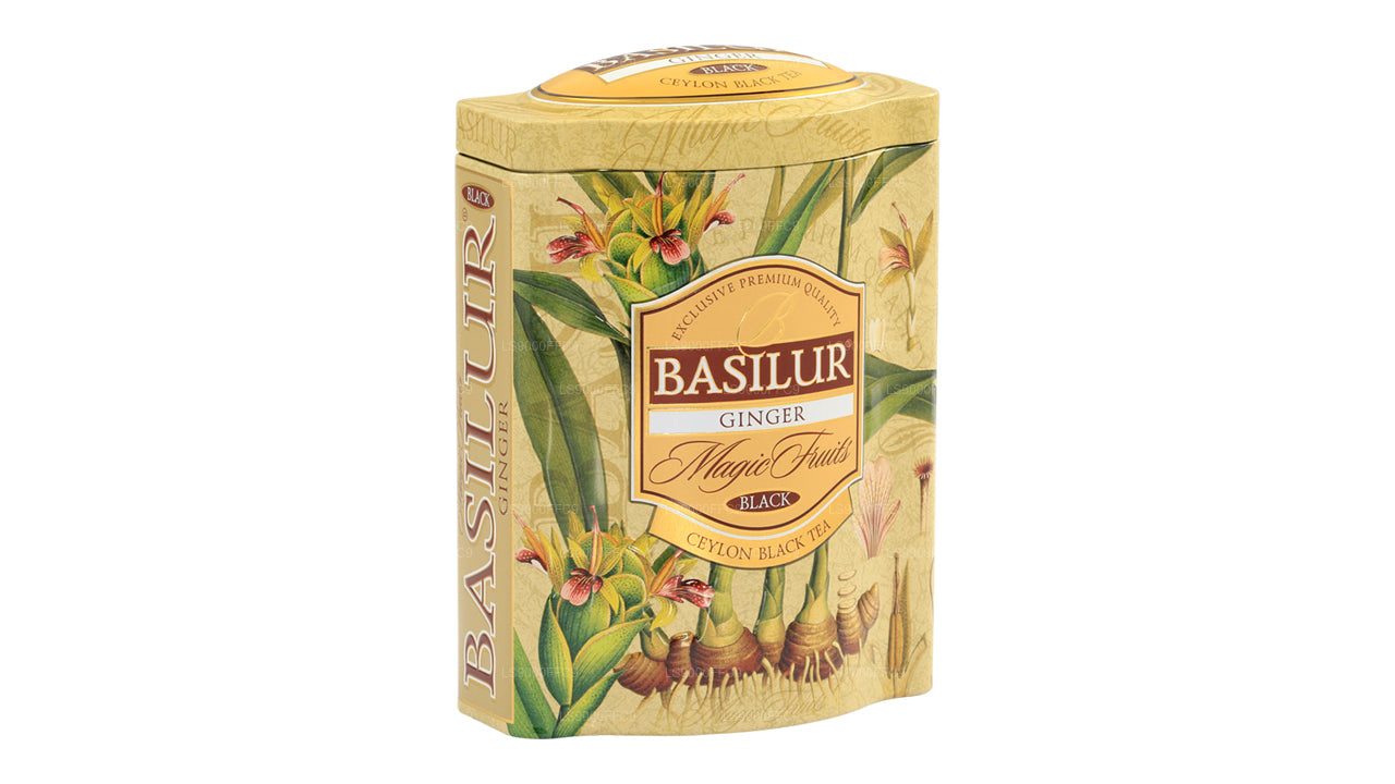 Té negro puro de Ceilán Basilur con bandeja de jengibre (100 g)