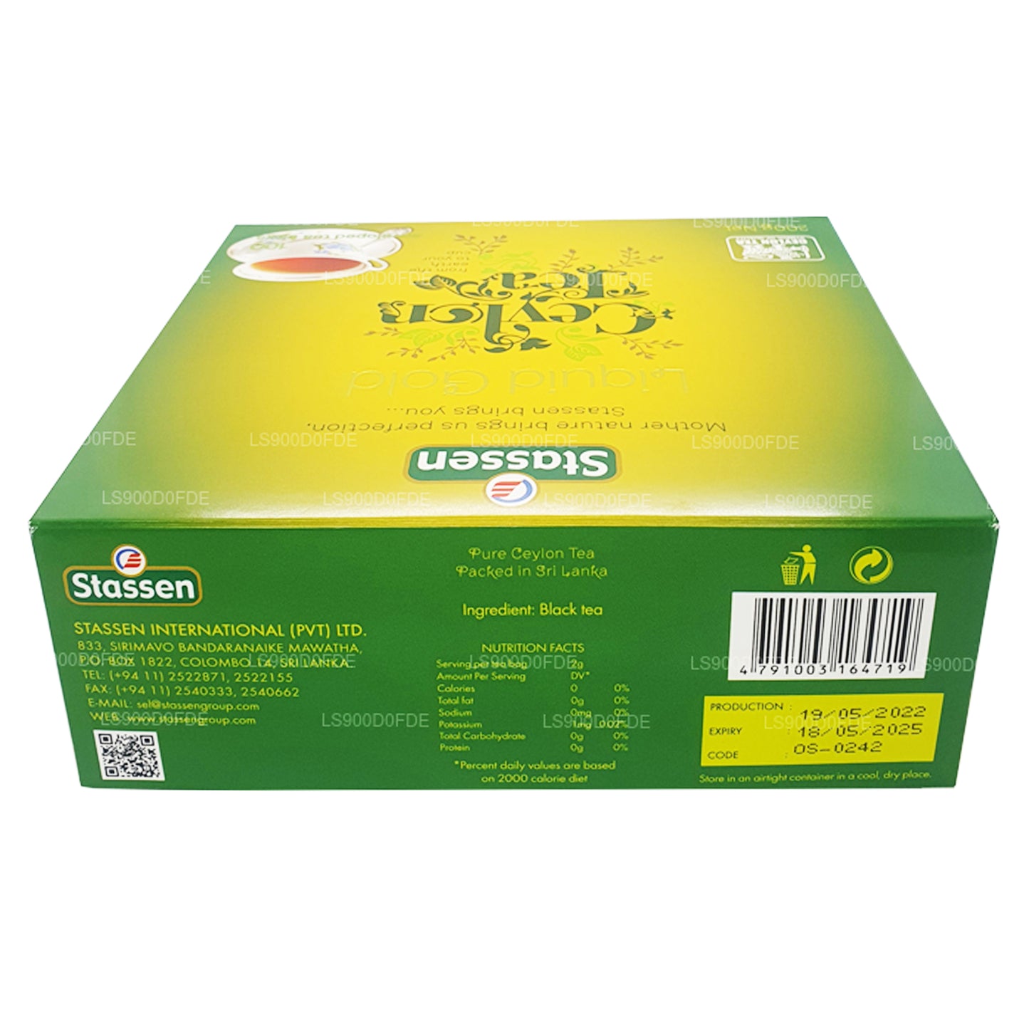 Té Stassen Liquid Gold (200 g) 100 bolsitas de té