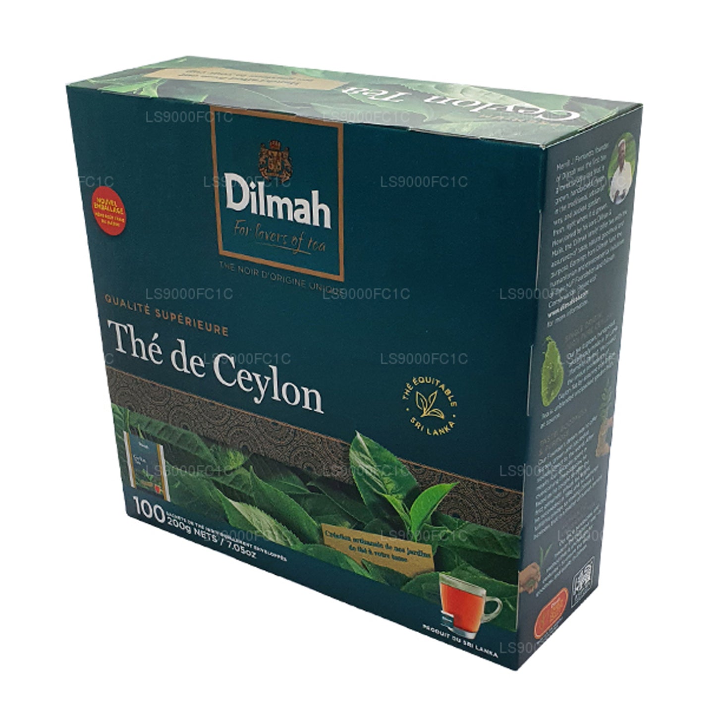 Té de Ceilán Dilmah Premium, envuelto individualmente, 100 bolsitas de té (200 g)