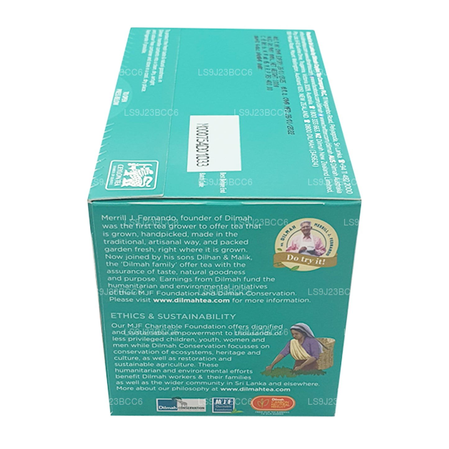 Té de tarde inglés Dilmah, 50 bolsitas de té (100 g)