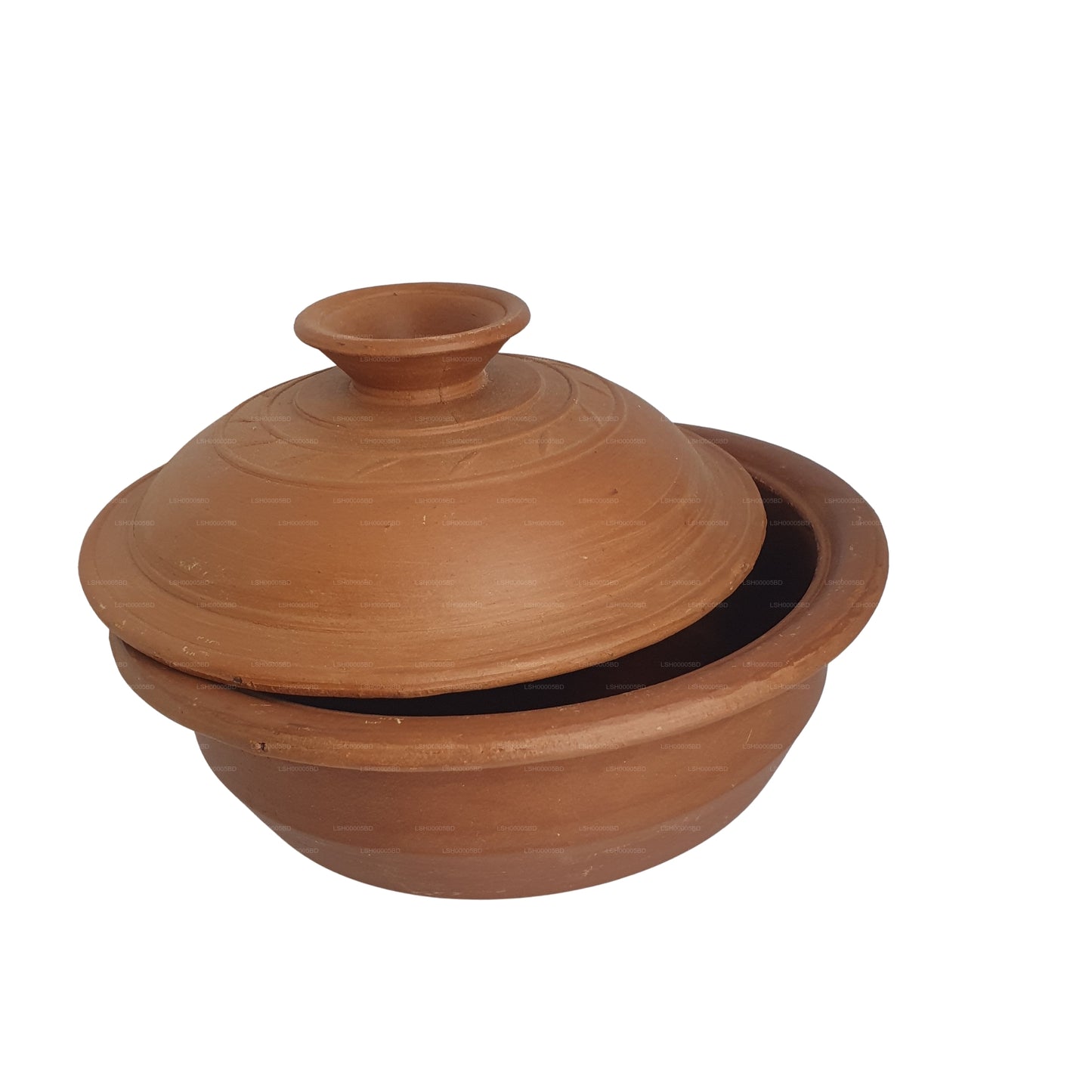 Olla de barro con tapa