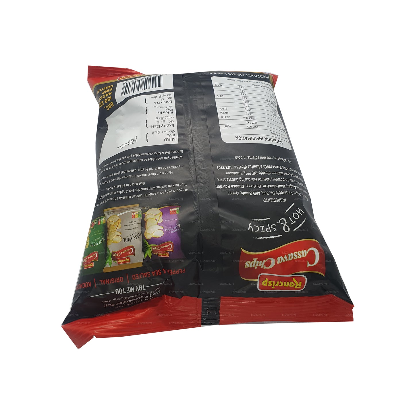 Chips de yuca Rancrisp picantes y picantes (100 g)