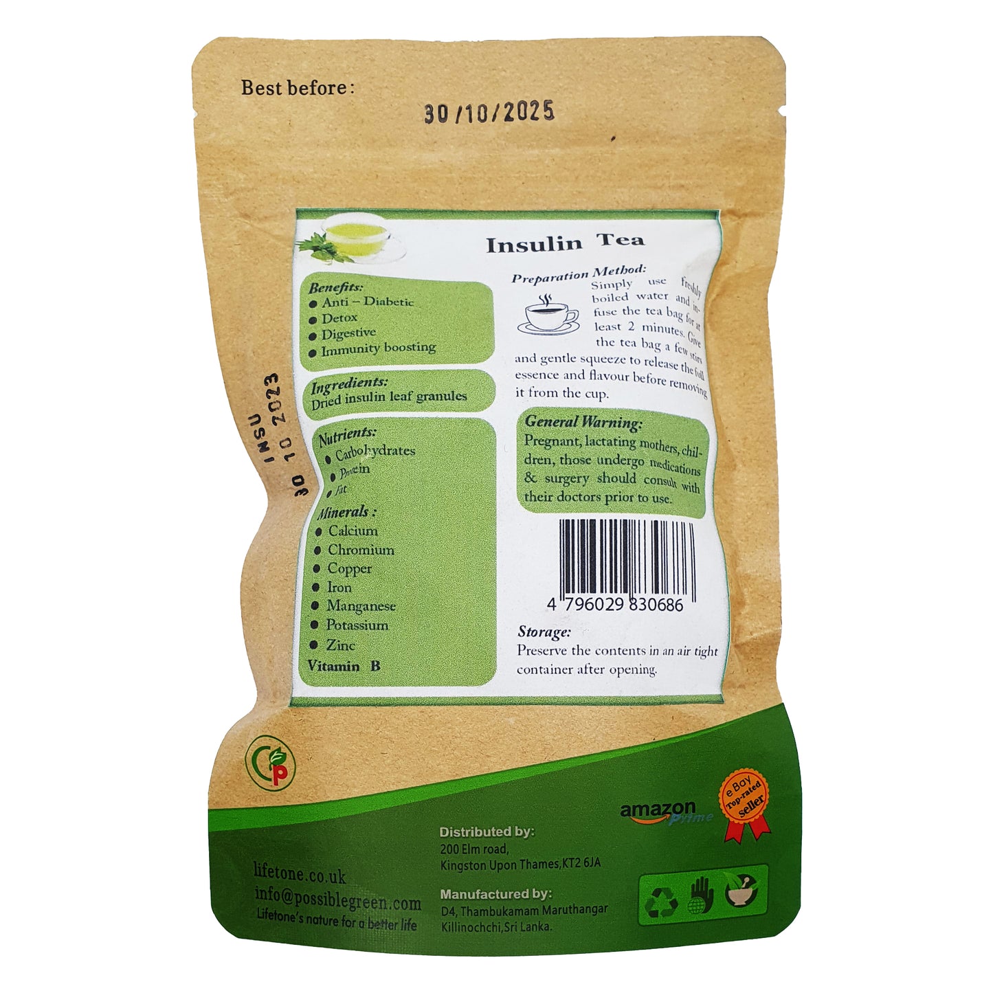 Té de insulina Lifetone (40 g)