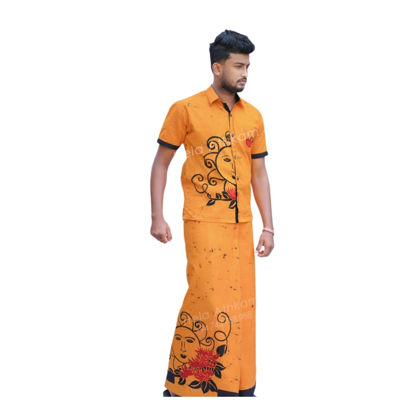 Camisa y Sarong Batik Lakpura® (Diseño AB222)