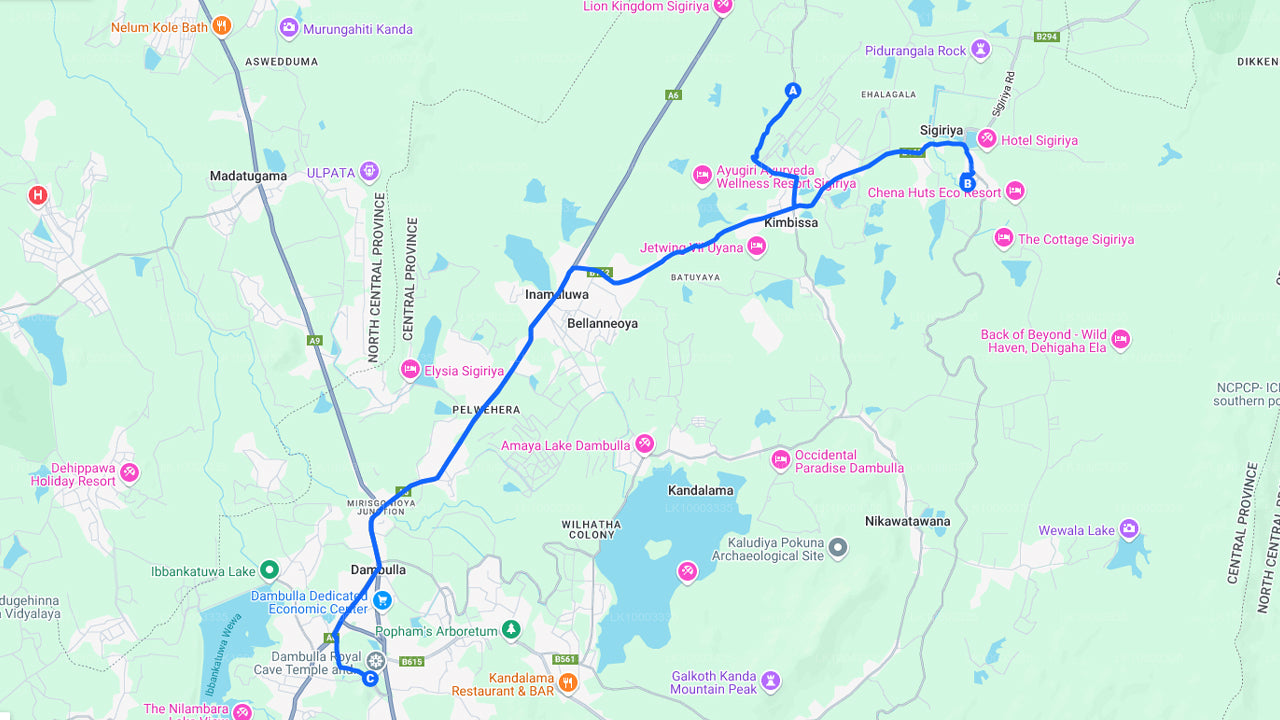 Roca de Sigiriya y cueva Dambulla de Sigiriya