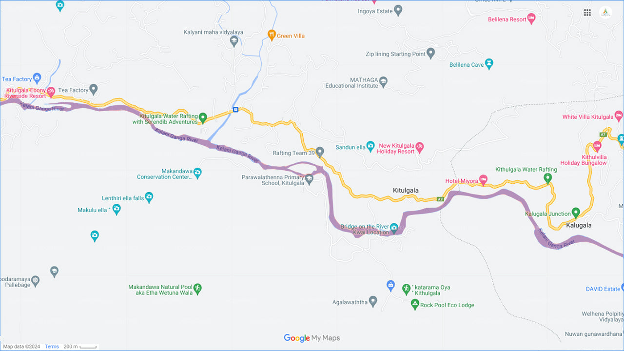 Rafting en aguas bravas desde Kitulgala (5 km)