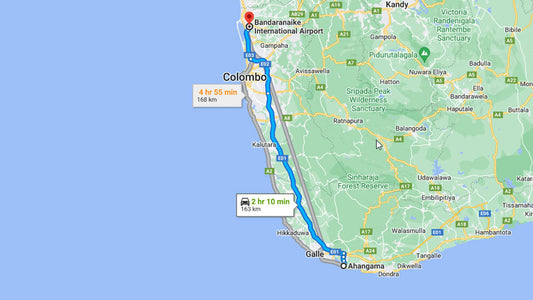 Traslado privado de la ciudad de Ahangama al aeropuerto de Colombo (CMB)