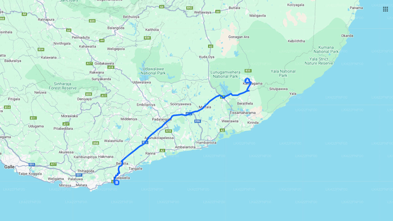 Traslado privado de la ciudad de Yala a la ciudad de Hiriketiya