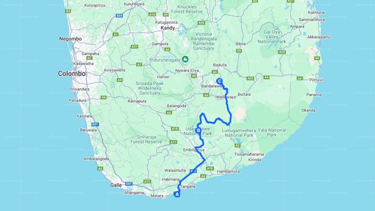 Tour privado de Hiriketiya a Ella con Udawalawe Safari