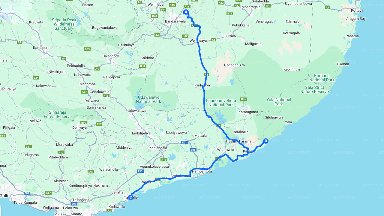 Excursión privada de Ella a Tangalle con Yala Safari