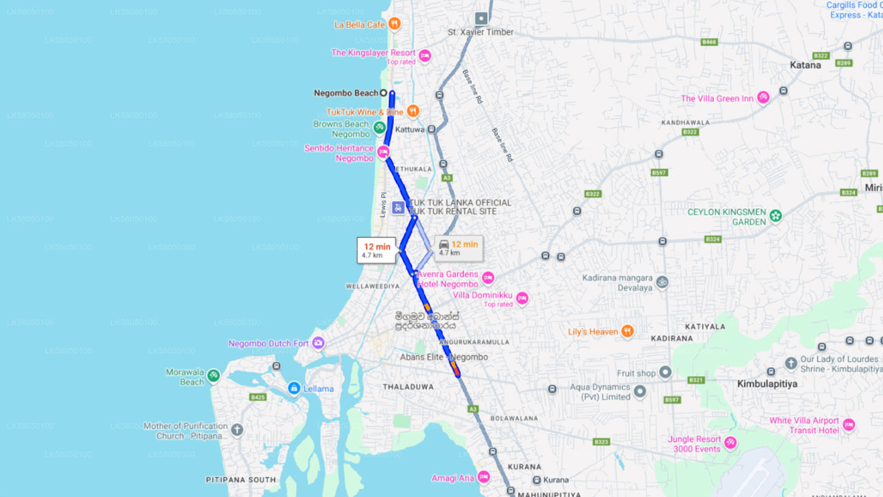 Buceo con esnórquel desde Negombo