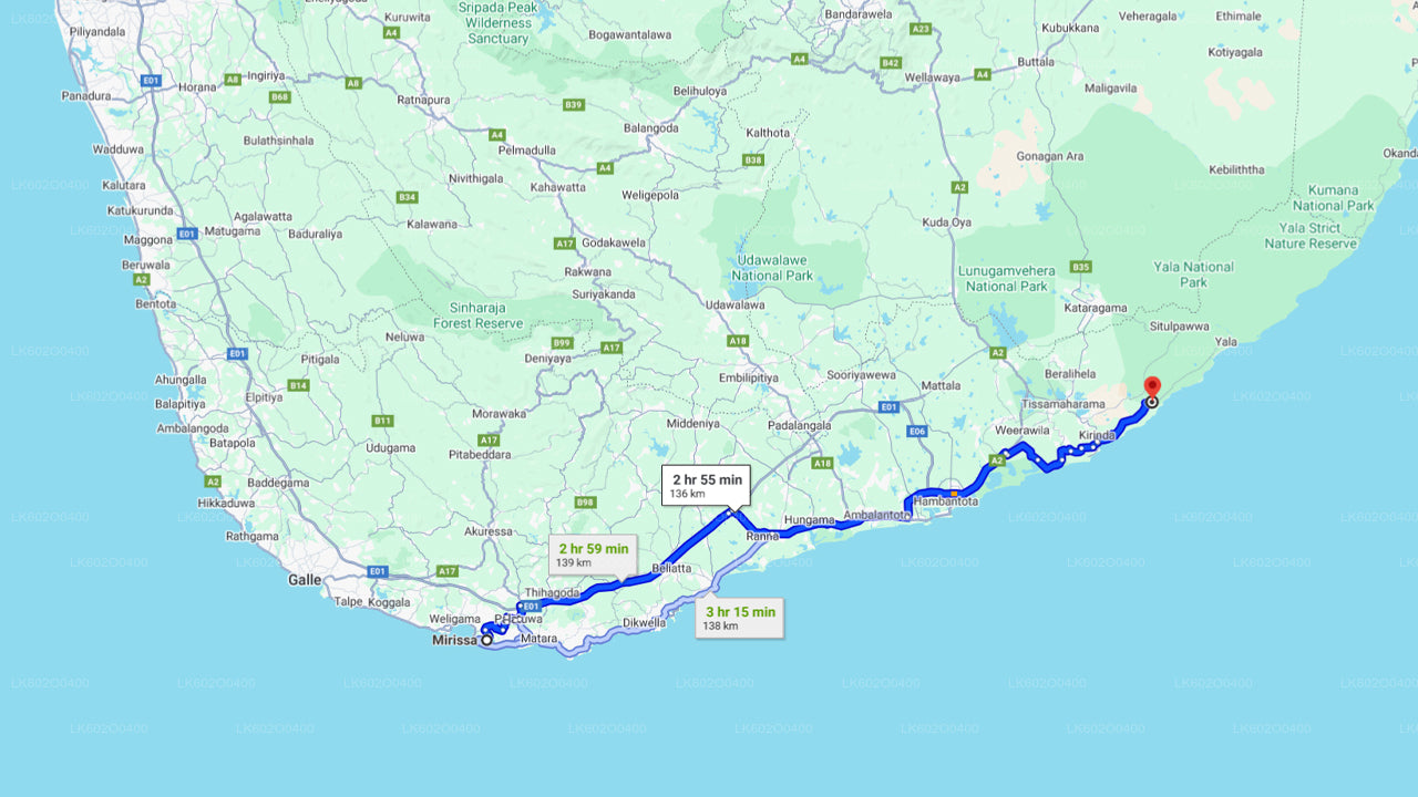 Safari en el Parque Nacional Yala desde Mirissa