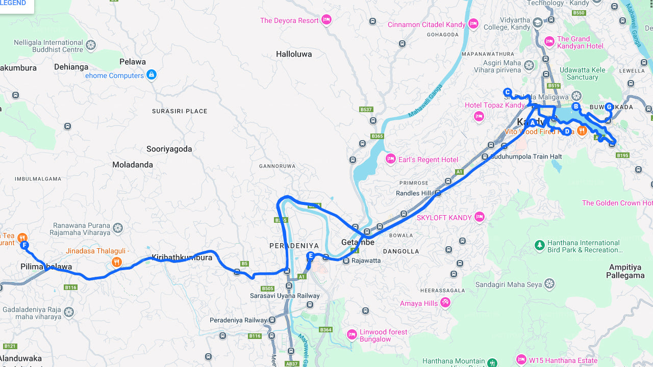 Recorrido por la ciudad de Kandy