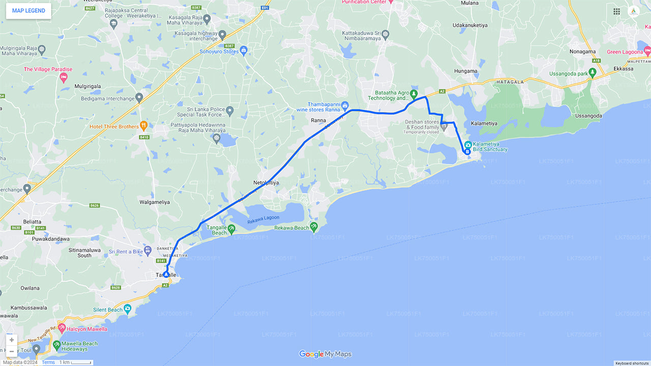 Observación de aves en barco en el Santuario de Kalametiya desde Tangalle
