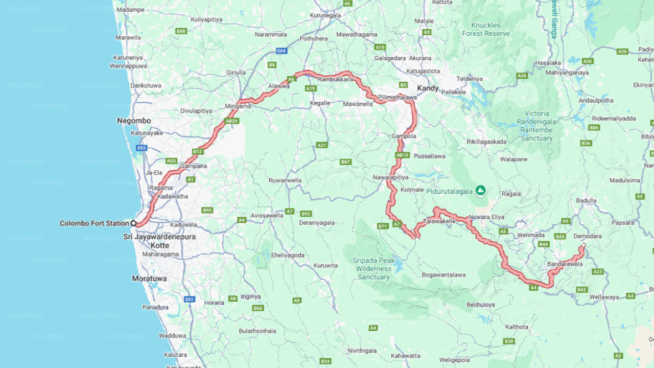 Viaje en tren de Colombo a Ella (Tren № 1015 "Udarata Menike")