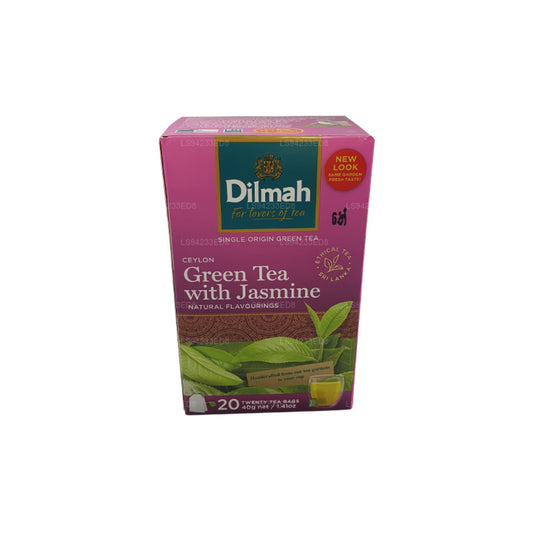 Té verde de Ceilán Dilmah con jazmín (40 g) 20 bolsitas de té