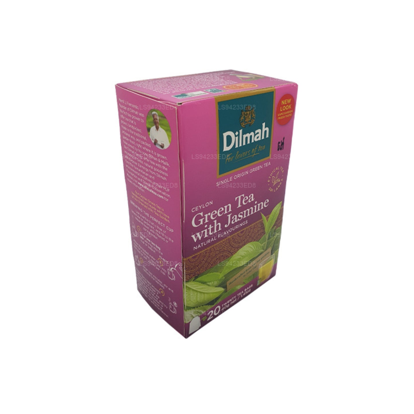 Té verde de Ceilán Dilmah con jazmín (40 g) 20 bolsitas de té