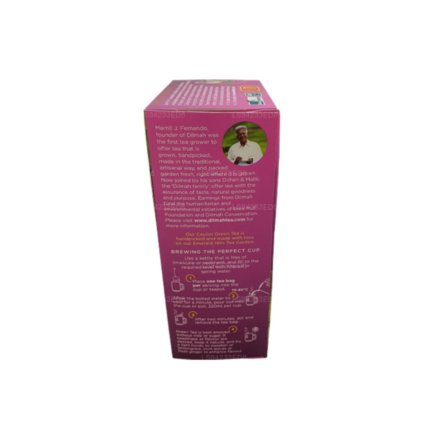 Té verde de Ceilán Dilmah con jazmín (40 g) 20 bolsitas de té