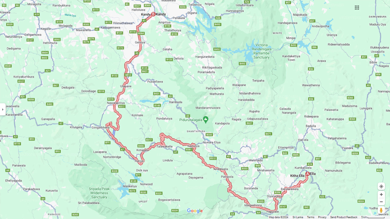 Viaje en tren de Ella a Kandy (tren n.° 1006 "Podi Menike")