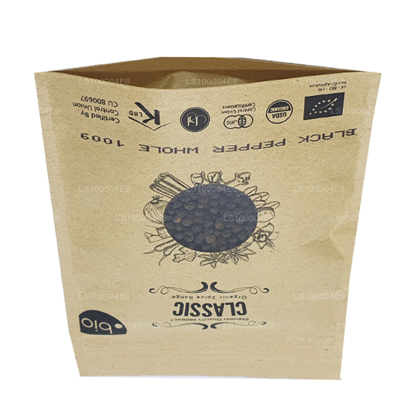 Pimienta negra orgánica Lakpura entera