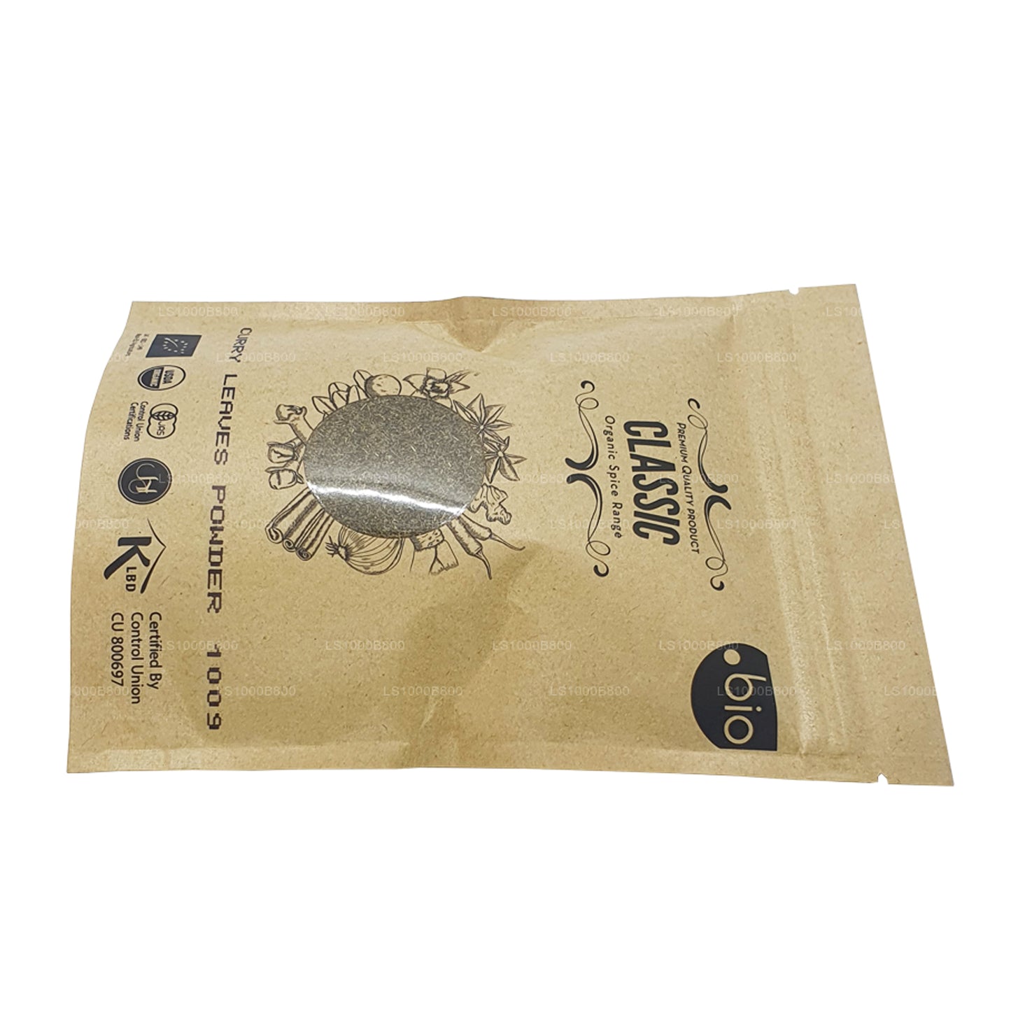 Hojas de curry orgánico Lakpura en polvo