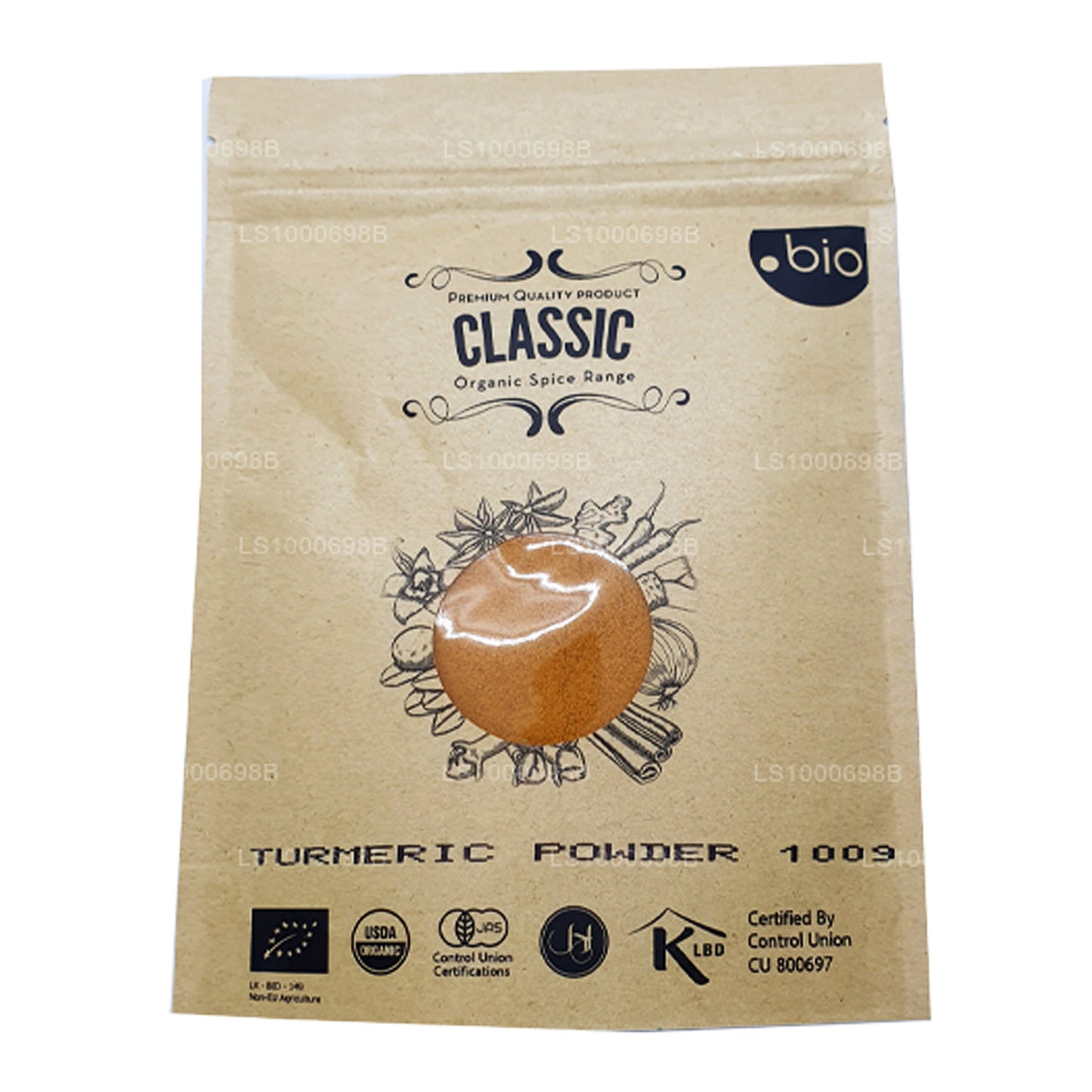 Polvo de cúrcuma orgánica Lakpura