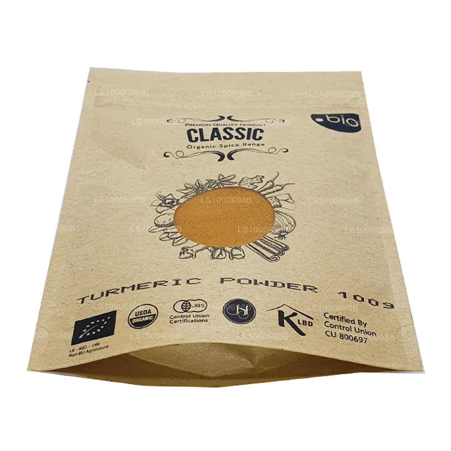 Polvo de cúrcuma orgánica Lakpura