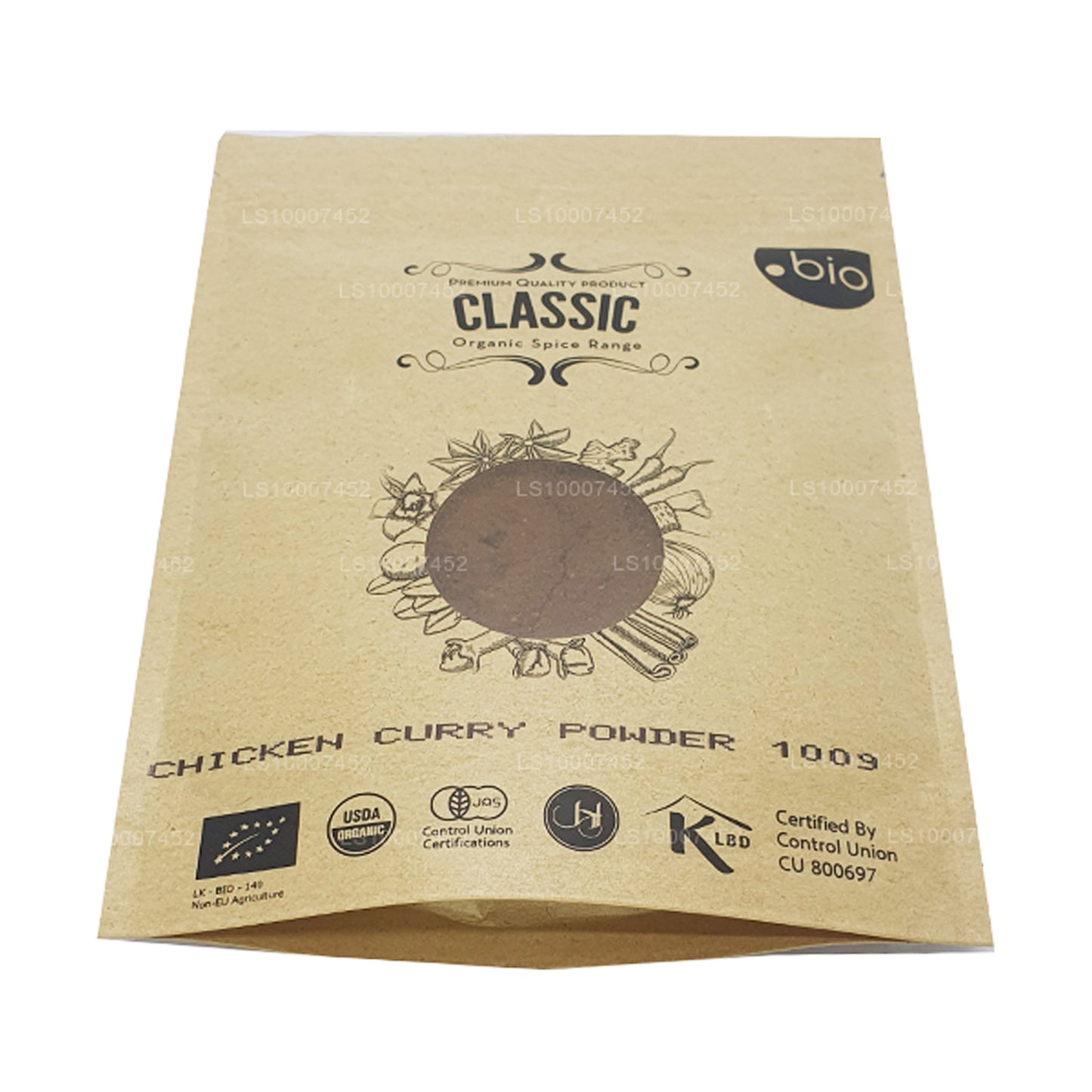 Polvo de pollo al curry orgánico Lakpura