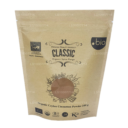 Paquete de canela en polvo orgánica de Ceilán de Lakpura
