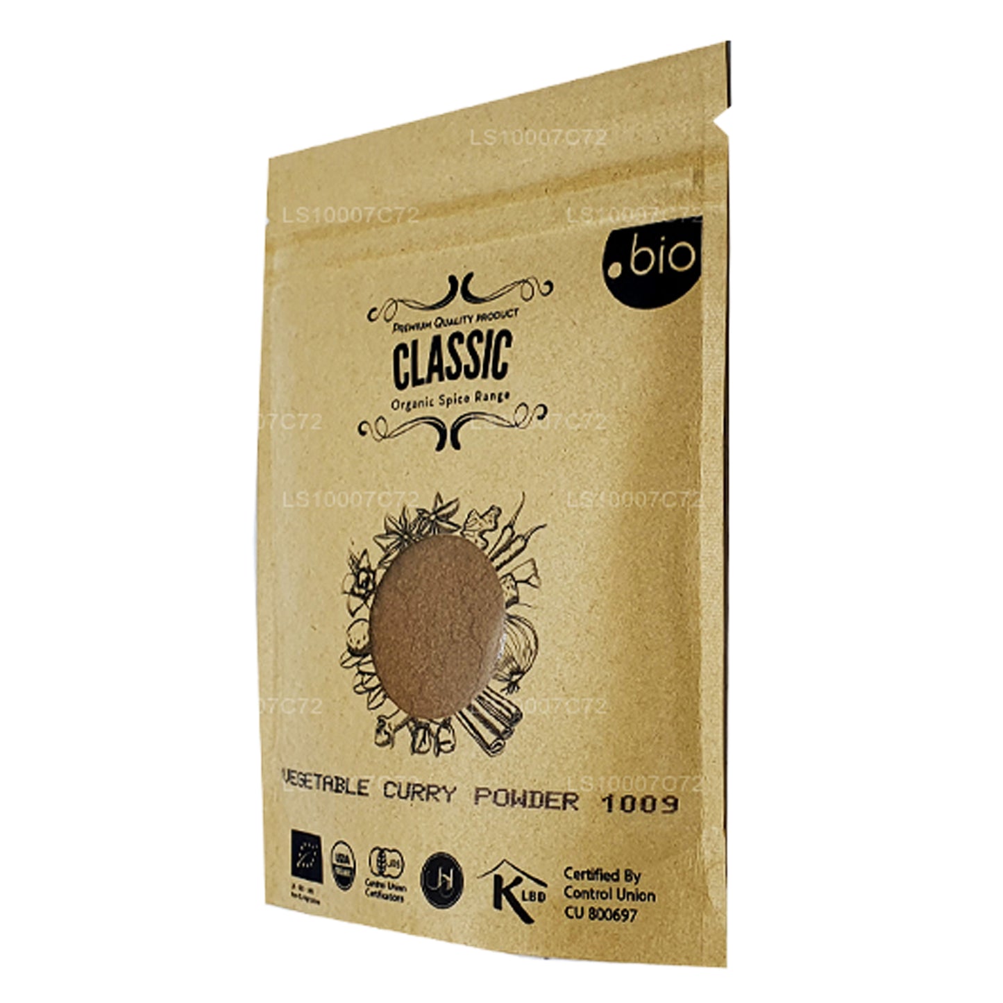 Curry vegetal orgánico Lakpura en polvo