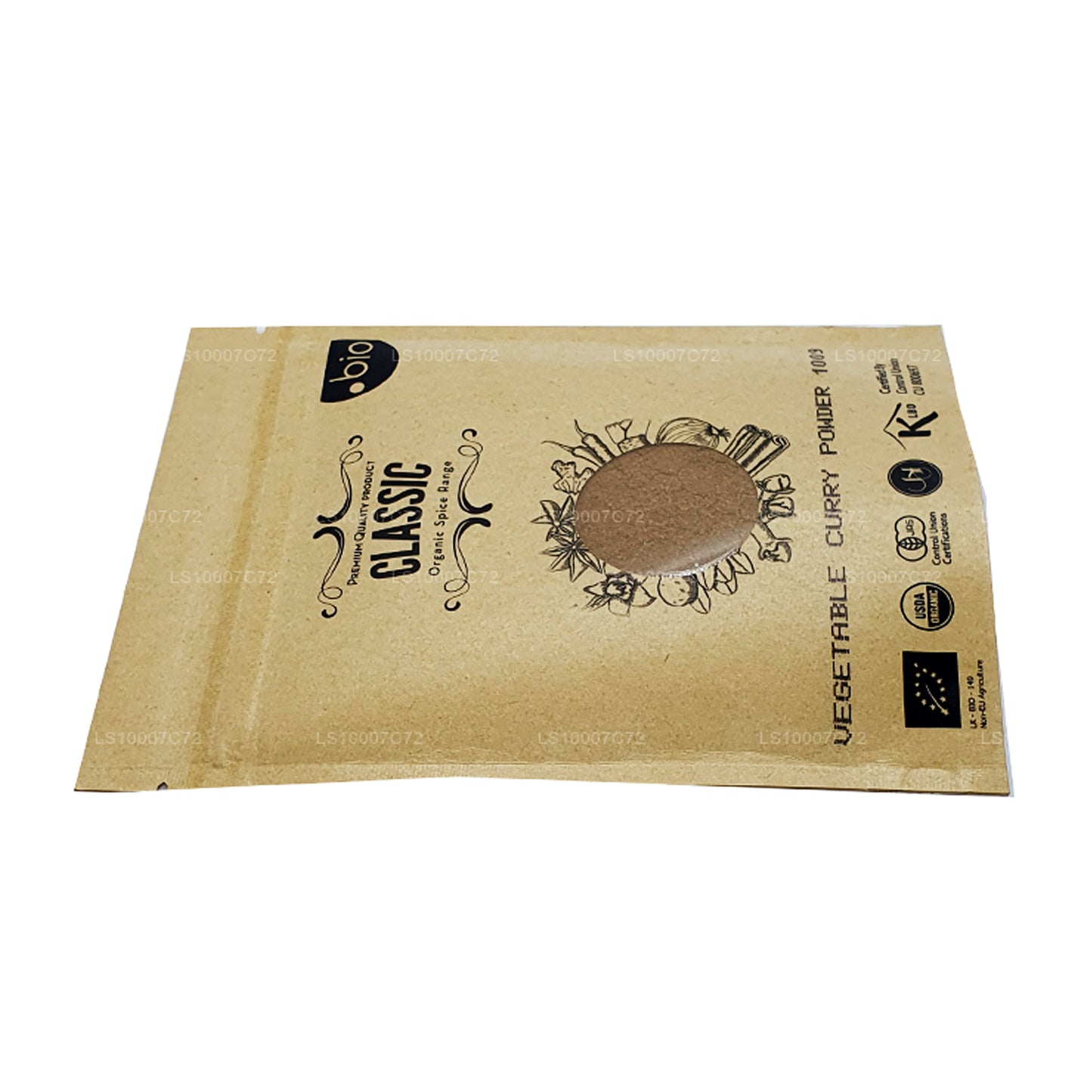 Curry vegetal orgánico Lakpura en polvo