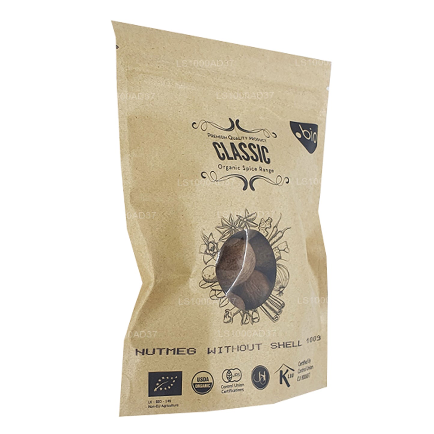 Nuez moscada orgánica Lakpura sin cáscara