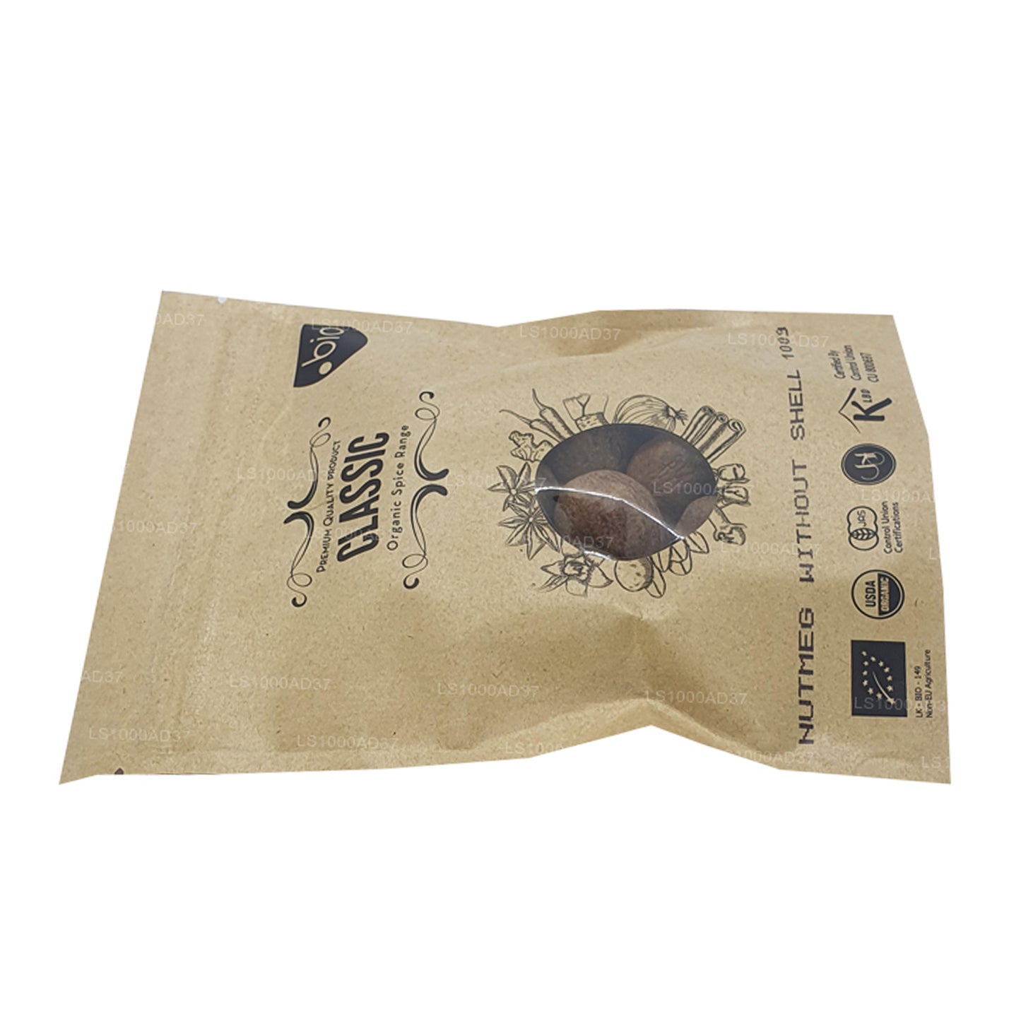 Nuez moscada orgánica Lakpura sin cáscara